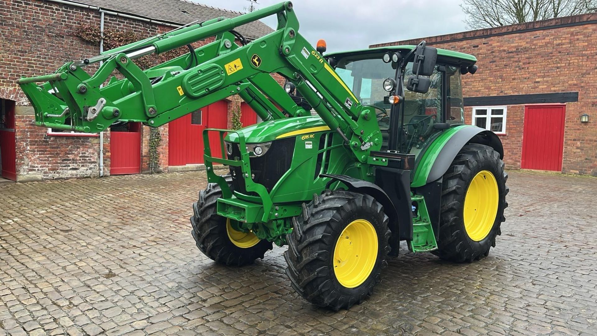 2019 JOHN DEERE 6115RC TRACTOR PE19HBL 115 HP WITH JOHN DEERE 623R FRONT LOADER 1279 HOURS AT