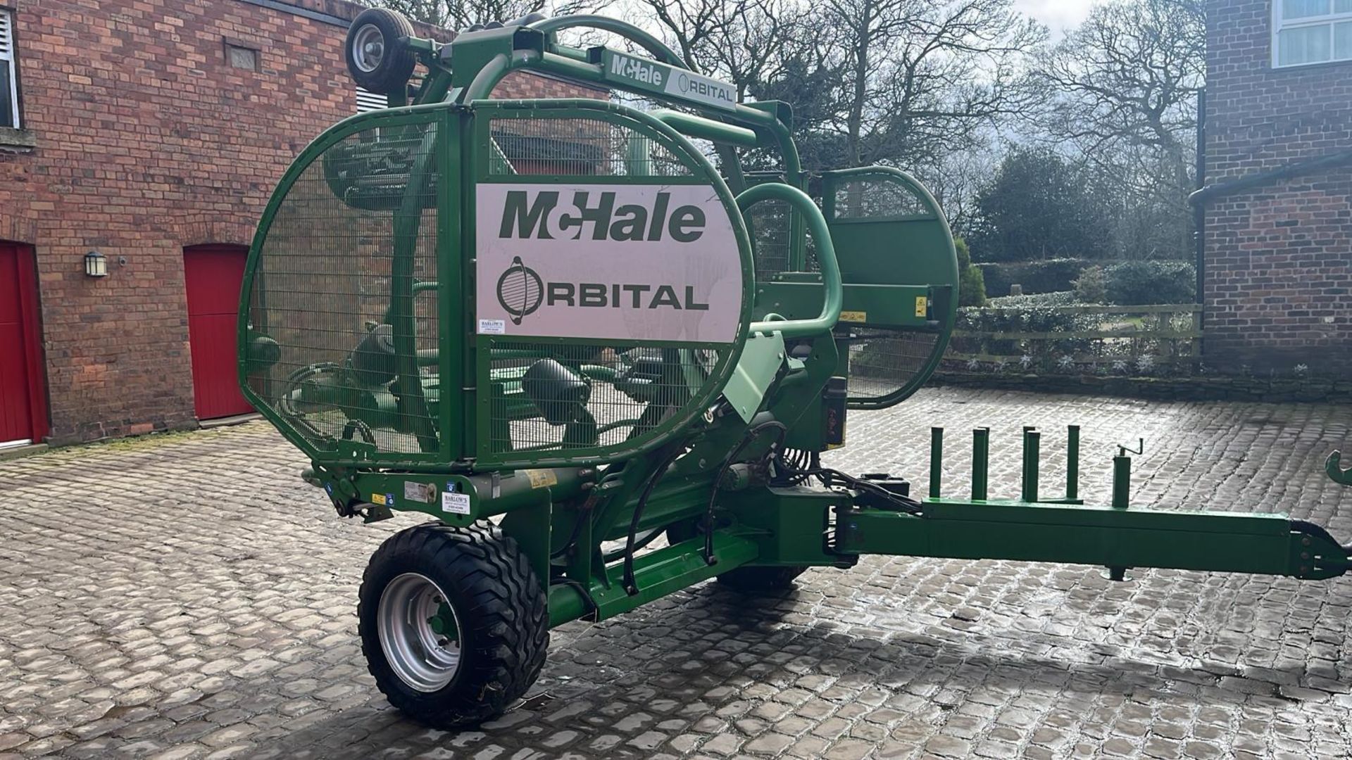 2018 MC HALE S307 ORBITAL ROUND BALE WRAPPER SERIAL NUMBER 125604 WITH OPERATORS MANUAL + VAT