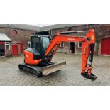2019 KUBOTA U48-4 COMPACT EXCAVATOR 552 HOURS WITH HYDRAULIC QUICK HITCH TO BE SOLD WITH 4 BUCKETS