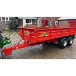 HERBST TWIN AXLE HYDRAULIC TIPPING TRAILER SERIAL NUMBER DS1340191716 + VAT