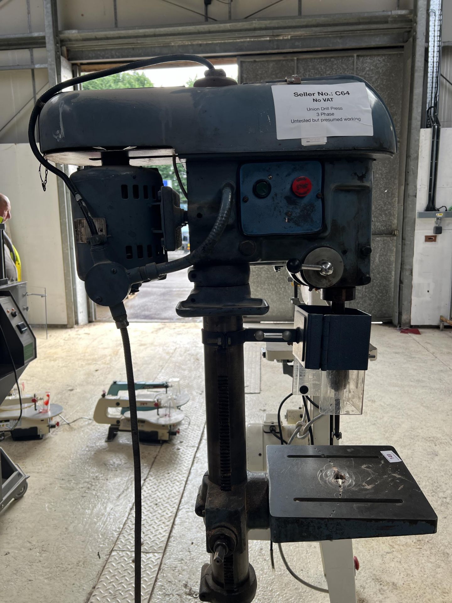 UNIOM DRILL PRESS 3 PHASE UNTESTED NO VAT - Bild 2 aus 4