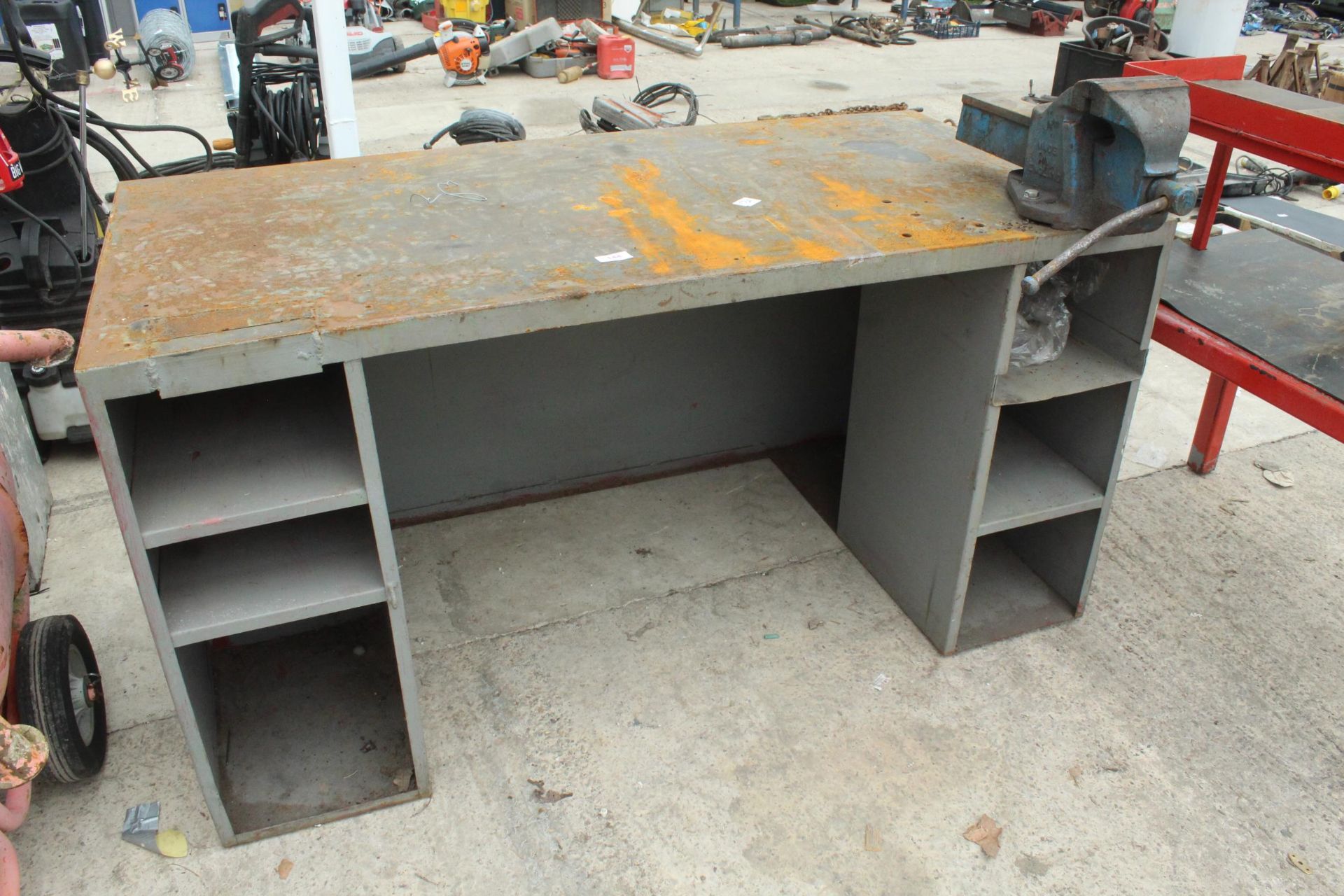 LARGE BENCH AND RECORD VICE + VAT