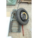 MOTORCYCLE RAMP AND SPARE TYRE NO VAT