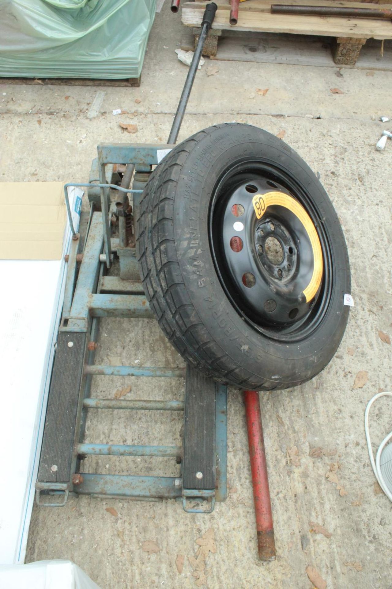 MOTORCYCLE RAMP AND SPARE TYRE NO VAT