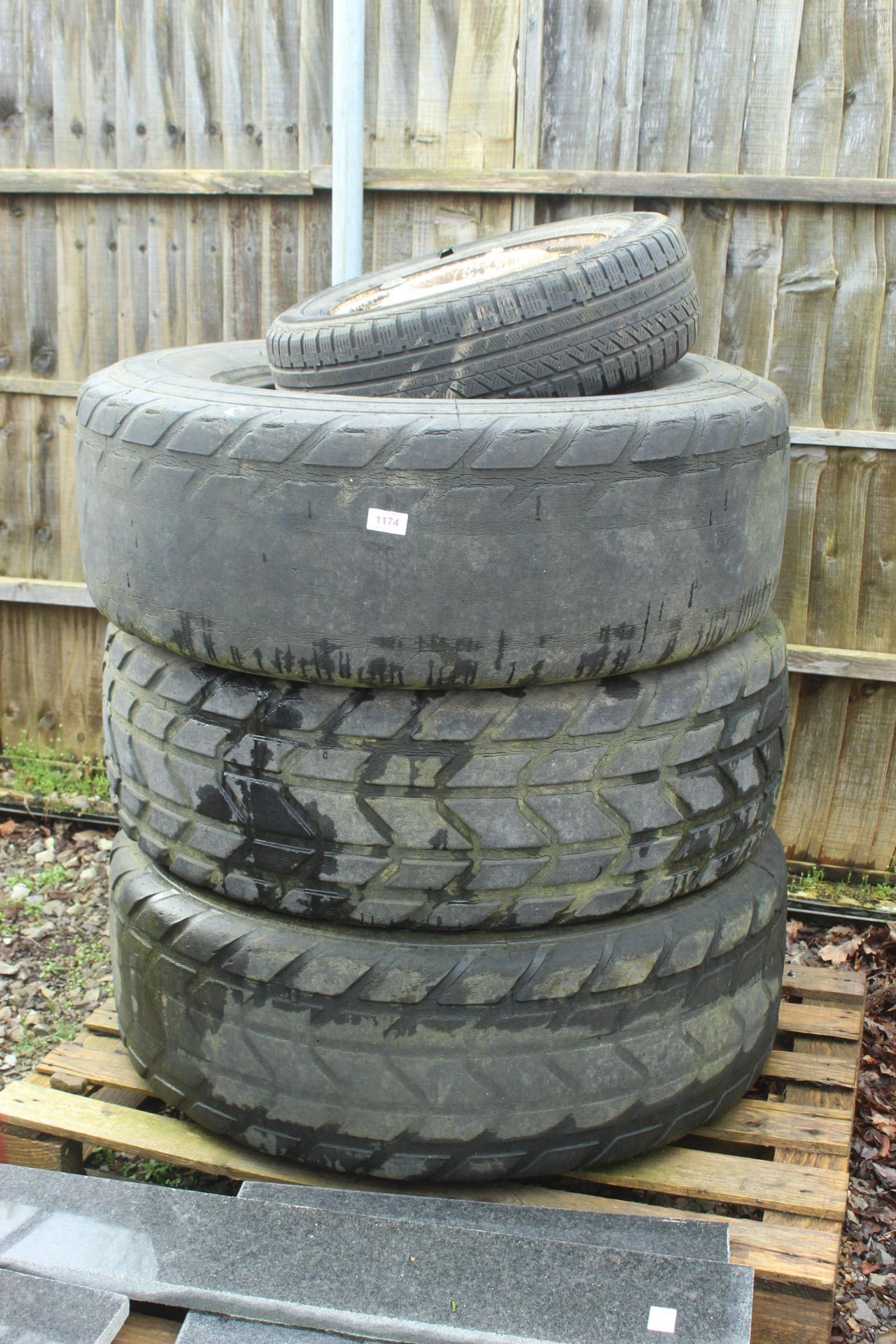 MARBLE WORK TOP AND TYRES + VAT