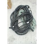 10M LARGE BLACK YACHT ROPE AND 5M MEDIUM BLACK YACHT ROPE NO VAT