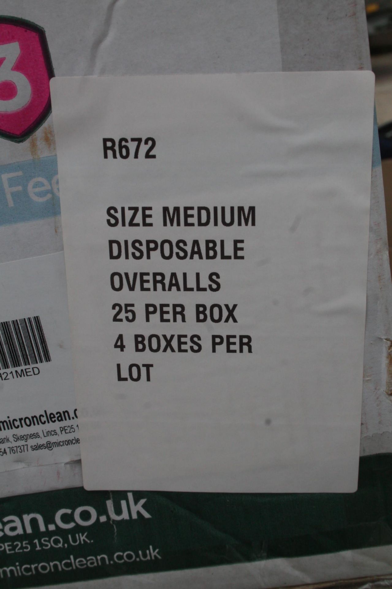 4 BOXES OF DISPOSABLE OVERALLS NO VAT - Image 2 of 2