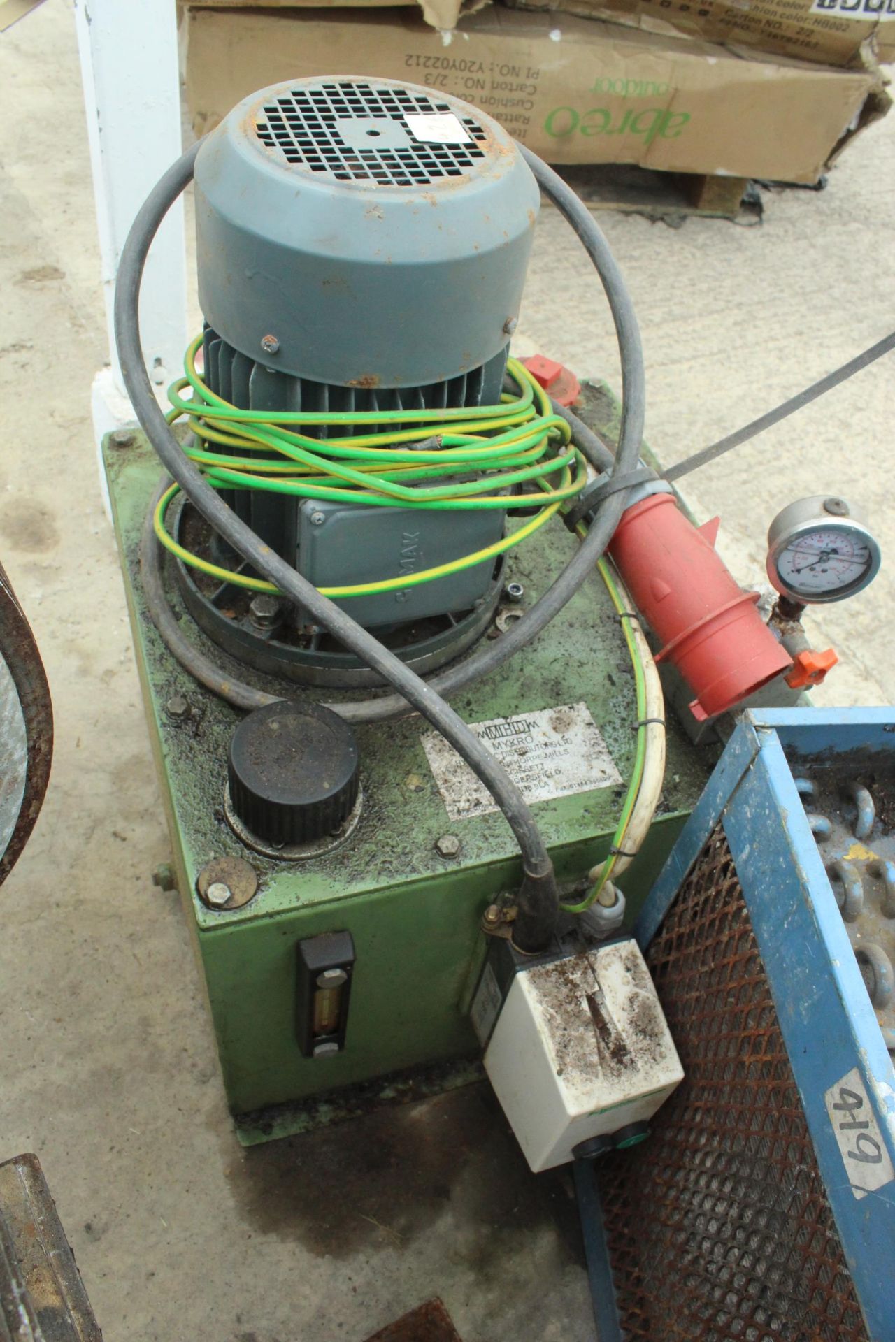 HYDRAULIC RESERVOIR AND MOTOR PUMP IN WORKING ORDER NO VAT - Image 2 of 2