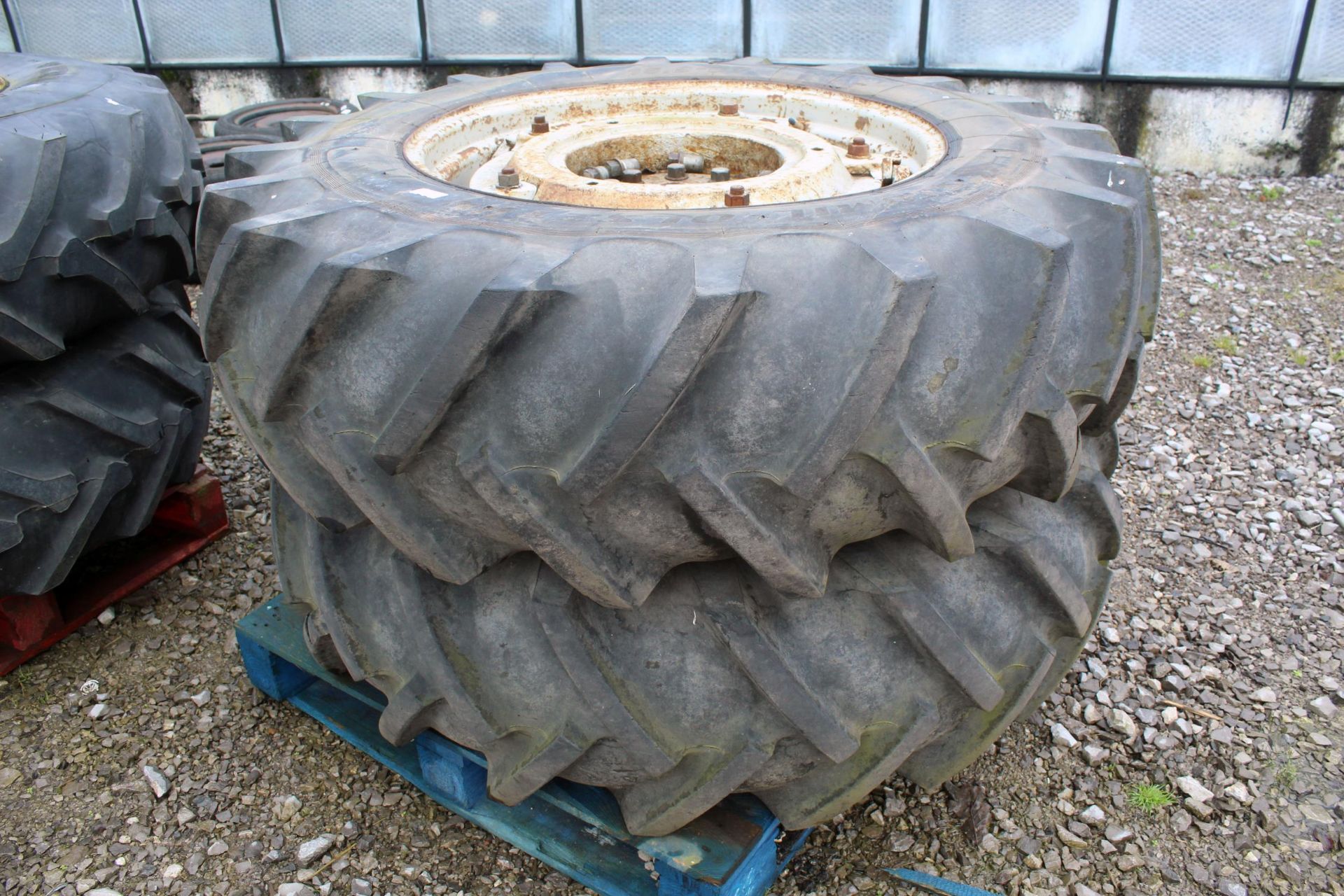 2 LEYLAND PAVT WEIGHTED WHEELS 16.9-30 + VAT