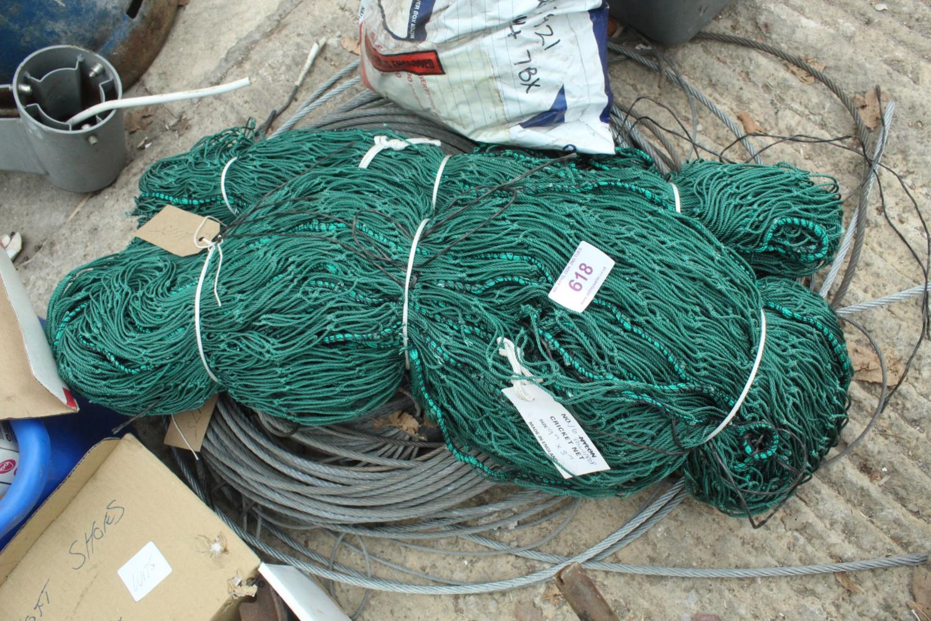 WIRE ROPE WITH FITTINGS AND NET NO VAT