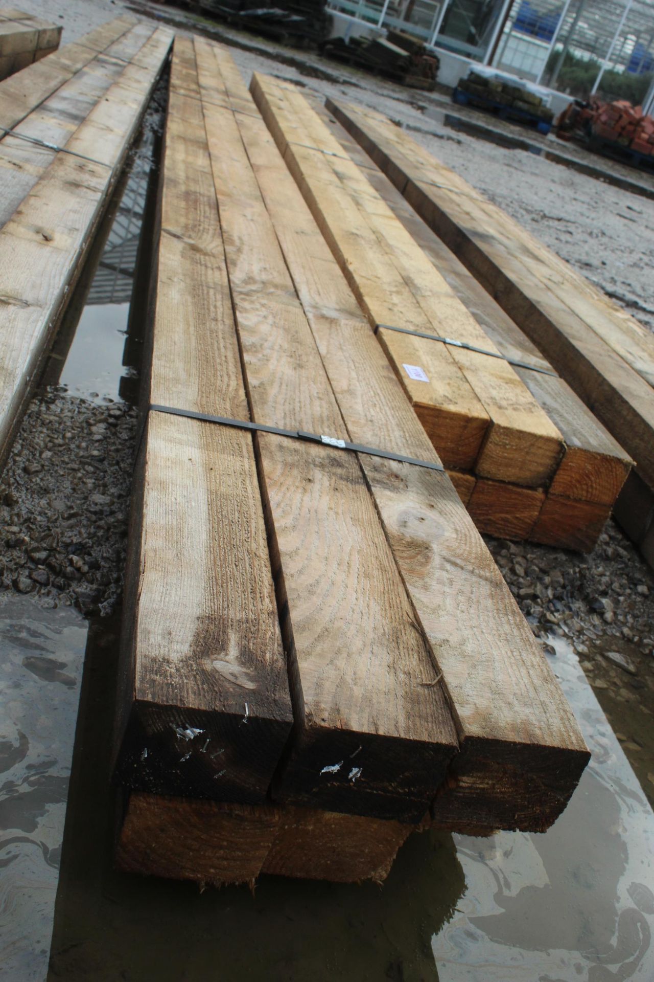 6 TIMBERS 4 X 3 AND 19 FT LONG NO VAT