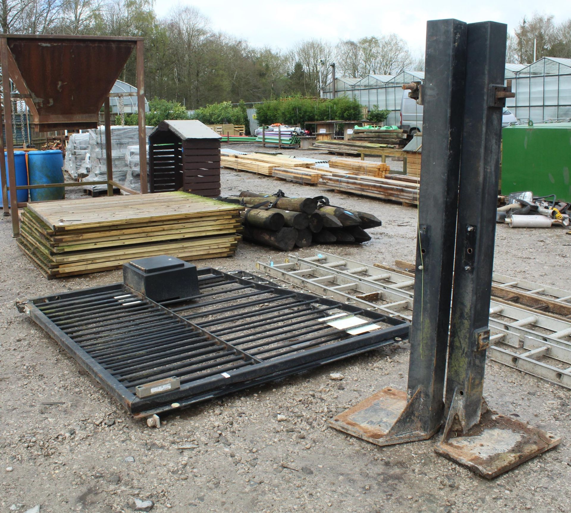 SECURITY GATE TOTAL 12' 6" WIDE WITH POSTS + VAT