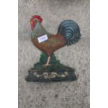 CAST IRON COCKEREL DOOR STOP + VAT