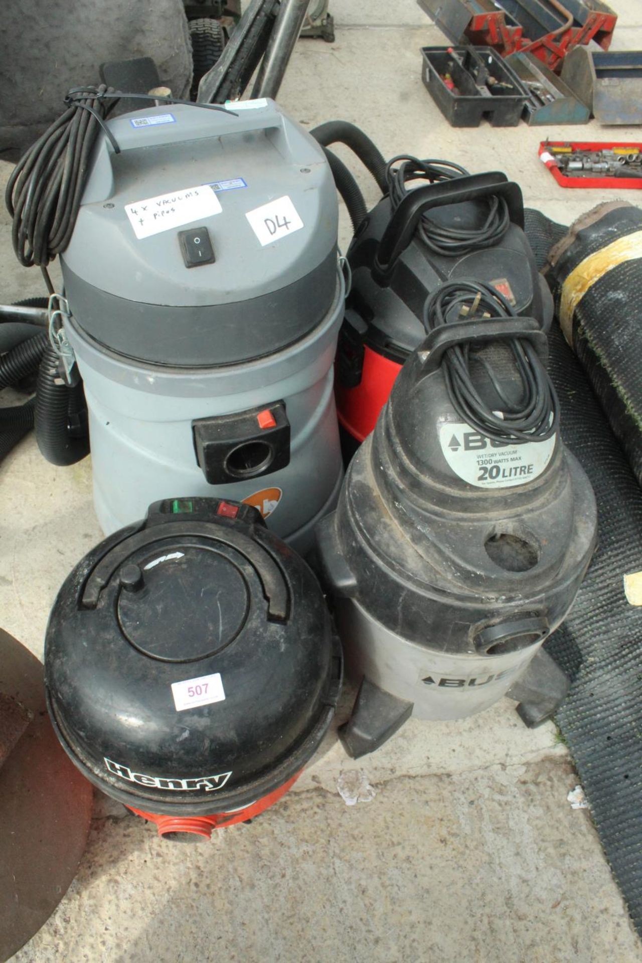 VACUUM CLEANERS AND PIPES 4 ITEMS NO VAT