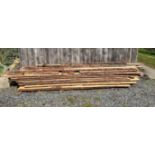 APPROX 20 LARCH CLADDING PLANKS APPROX 6' LONG LEFT OVER FROM A JOB THE PICTURES ARE OF THE