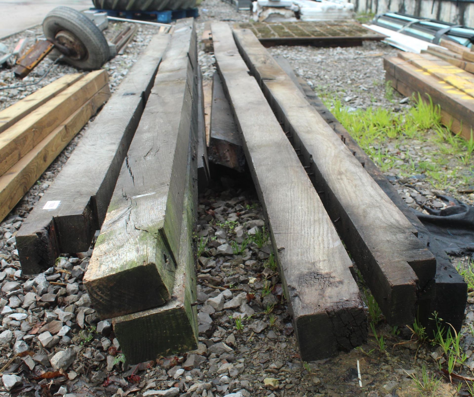 10 OAK TIMBERS APPROX. 9 FT LONG + VAT