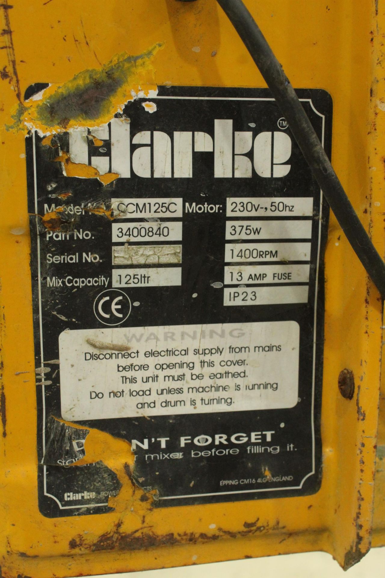 CLARKE CONCRETE MIXER IN WORKING ORDER NO VAT - Bild 4 aus 4