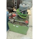 HYDRAULIC RESERVOIR AND MOTOR PUMP IN WORKING ORDER NO VAT