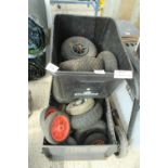 2 BOXES OF WHEELS AND TYRES NO VAT