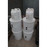 FOUR DRUMS OF RESIN AND FOUR DRUMS OF HARDNER - PLUS VAT