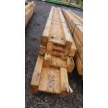 5 WOODEN BEAMS FROM 7 FT + VAT