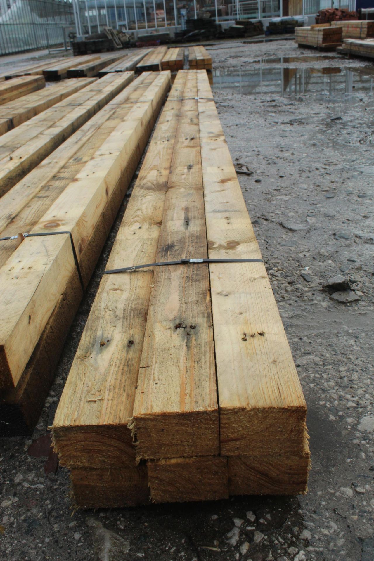 6 TIMBERS 4 X 3 AND 19 FT LONG NO VAT