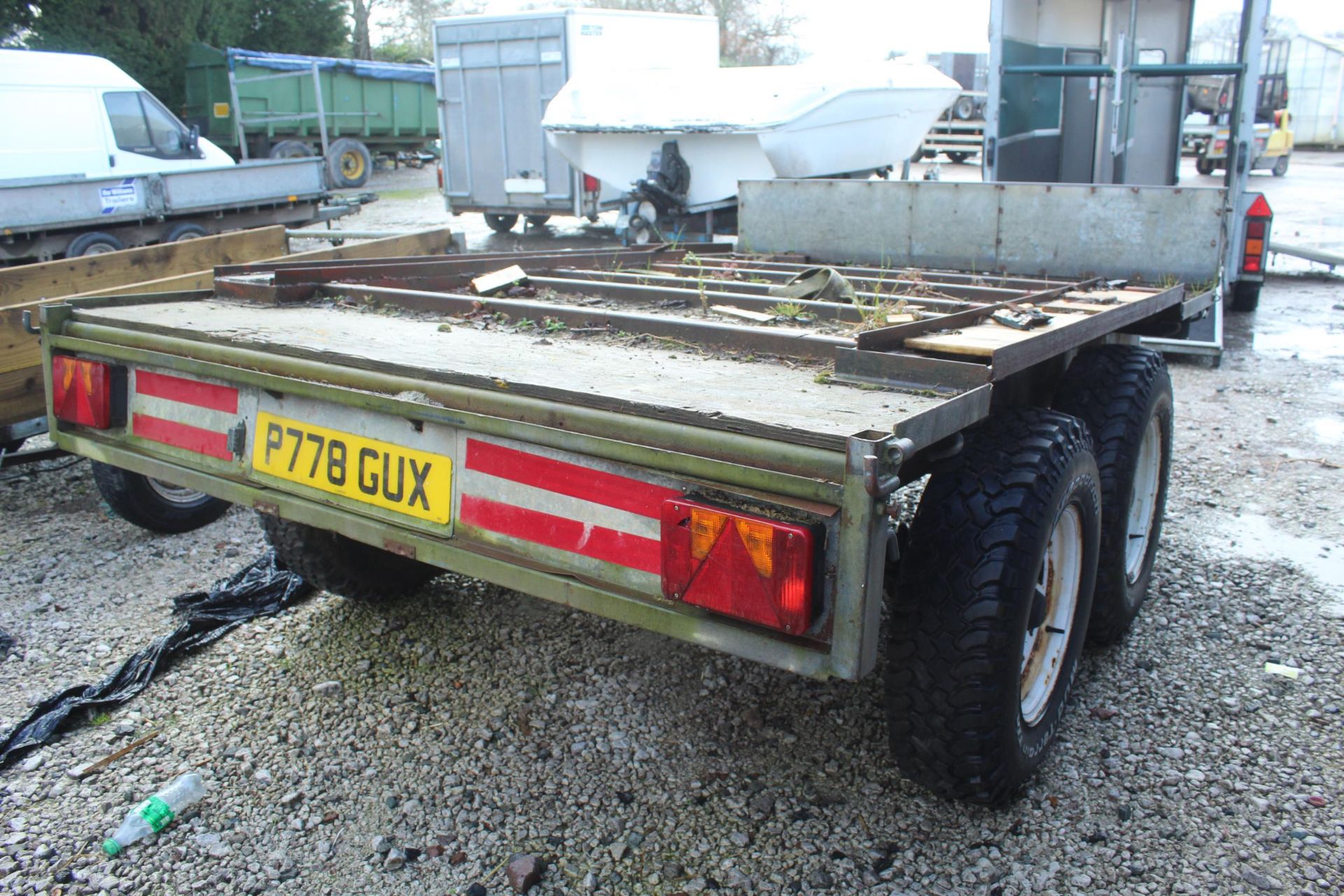 IFOR WILLIAMS 3.5 TON TWIN AXLE TRAILER PLATE ON THE CHASSIS NO VAT - Image 3 of 3