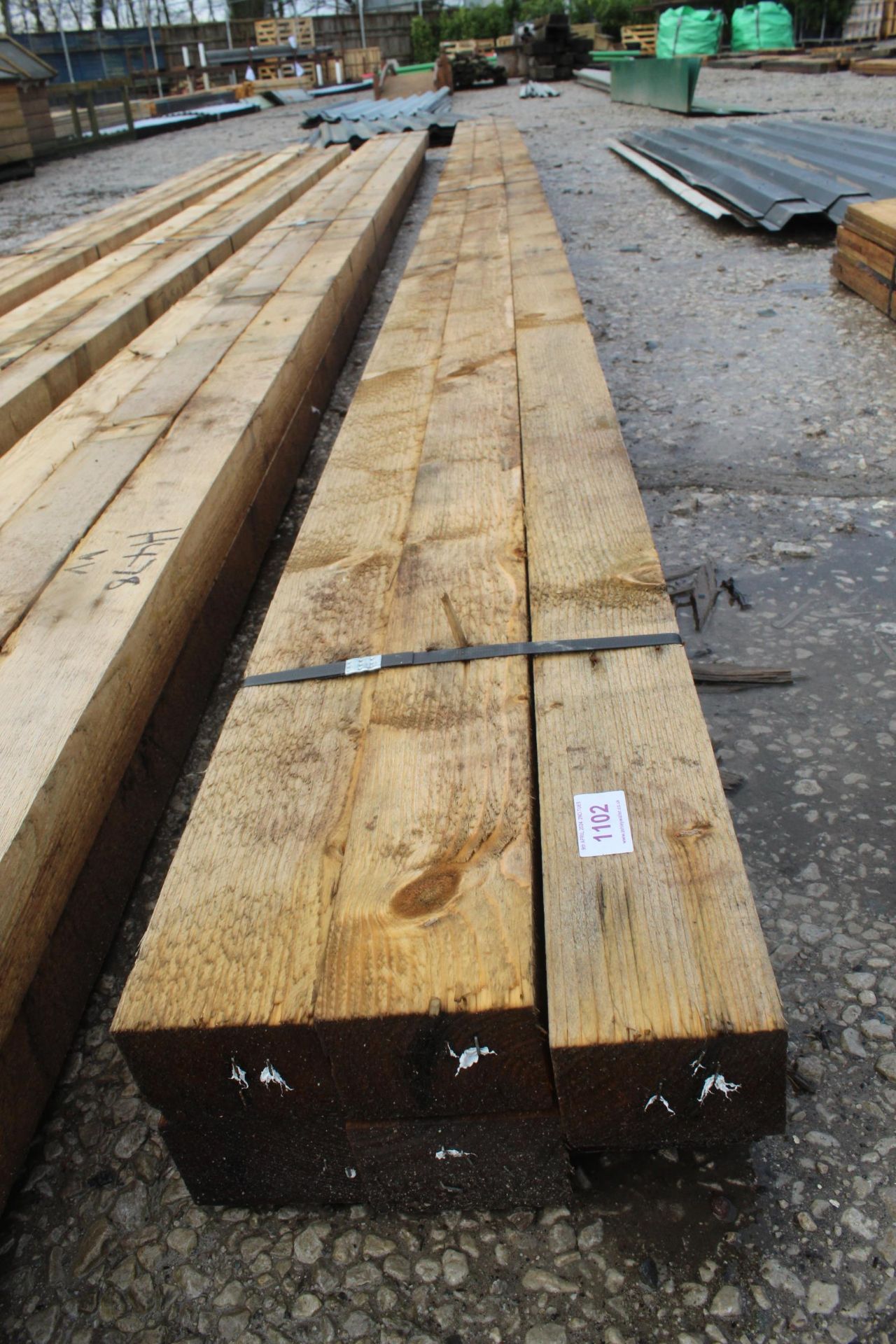 6 TIMBERS 4 X 3 AND 19 FT LONG NO VAT