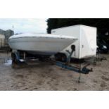 1991 SEARAY 220 WITH MERCRUISER V8/5.7 BRAVO DRIVE WITH SPEED BOAT/TRAILER NO VAT