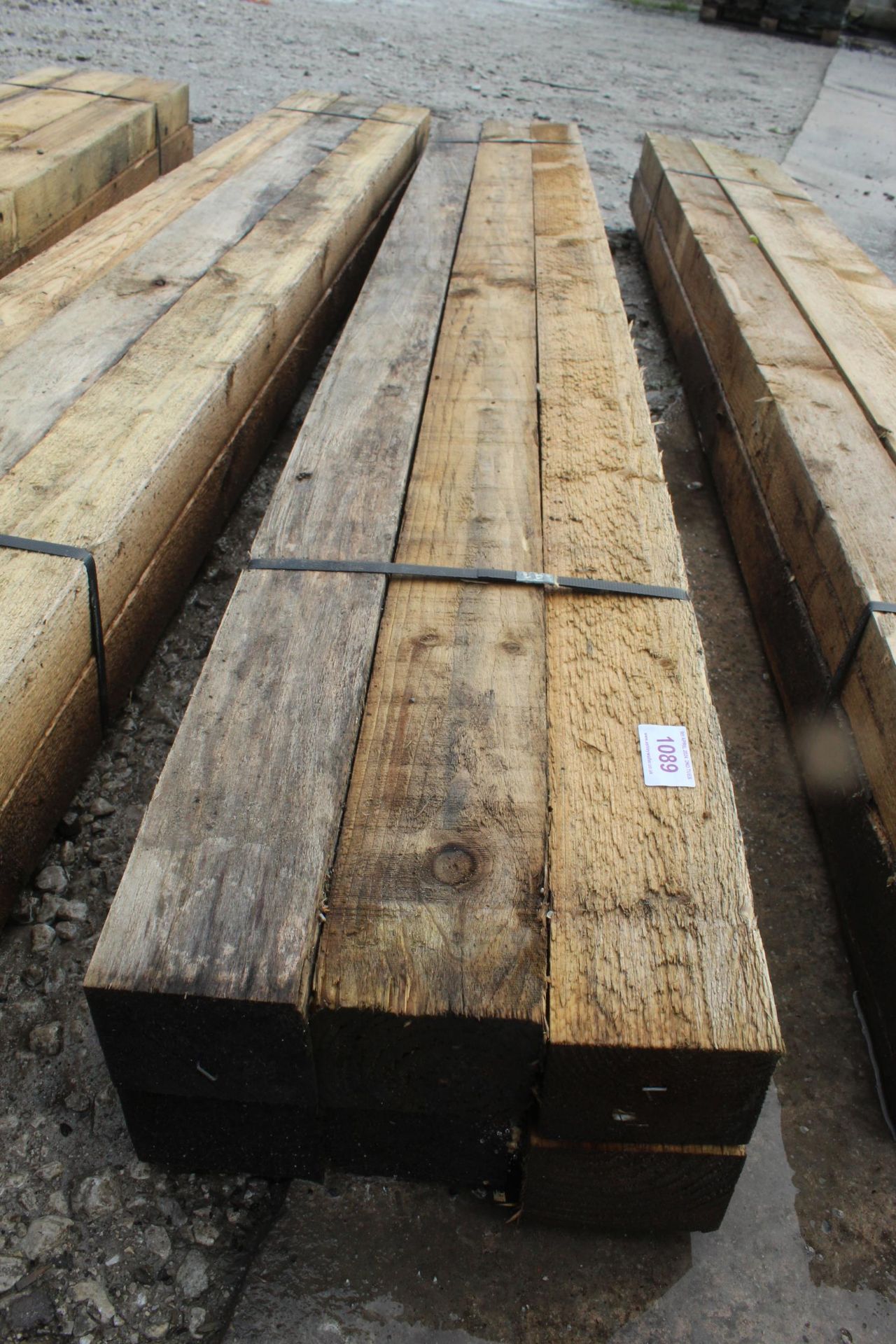 6 TIMBERS 4 X 3 AND 6'-10" LONG NO VAT