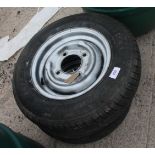 TYRES AND RIMS 165 X 80-13 NO VAT