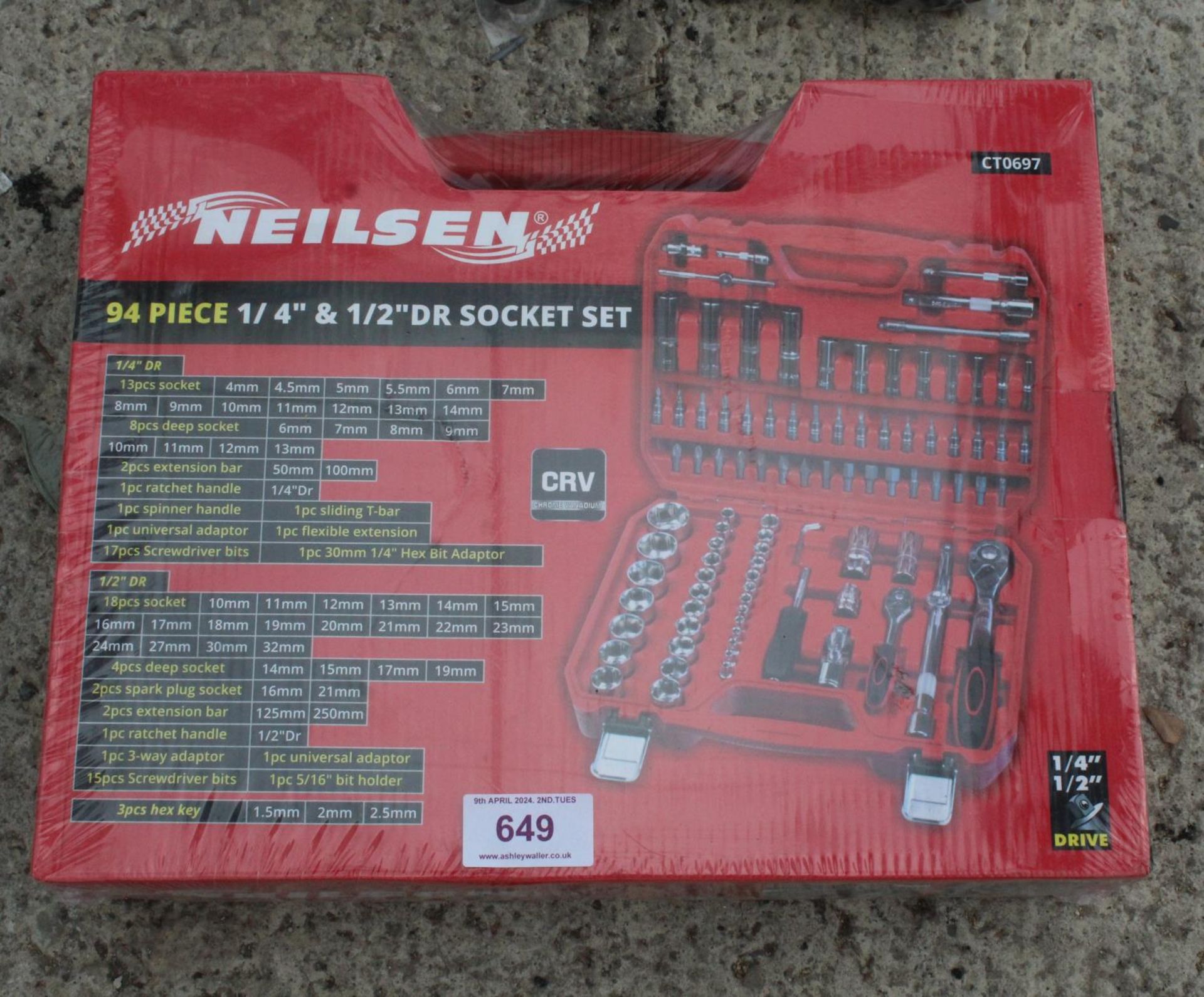 NEILSON 94 PIECE SOCKET SET + VAT