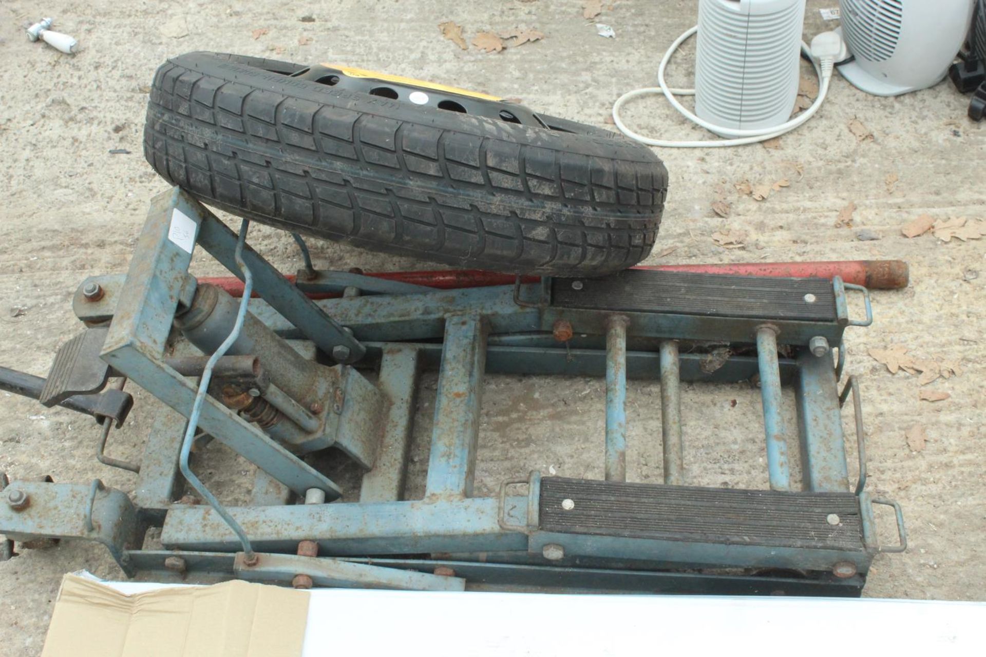MOTORCYCLE RAMP AND SPARE TYRE NO VAT - Image 2 of 2
