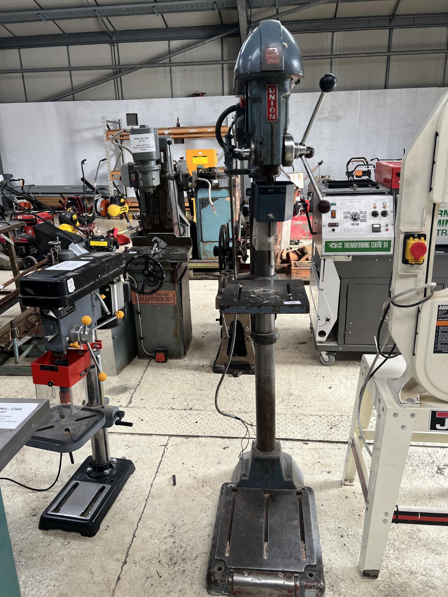 UNIOM DRILL PRESS 3 PHASE UNTESTED NO VAT