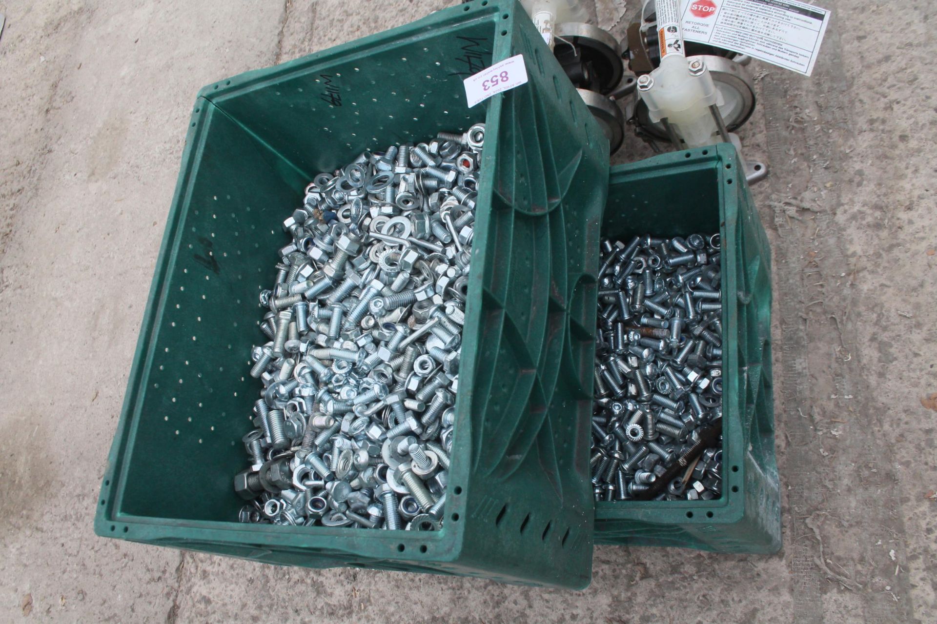 2 BOXES OF ASSORTED NUTS AND BOLTS NO VAT - Image 2 of 2