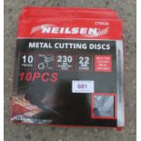 20 NEILSON METAL CUTTING DISCS 9" + VAT