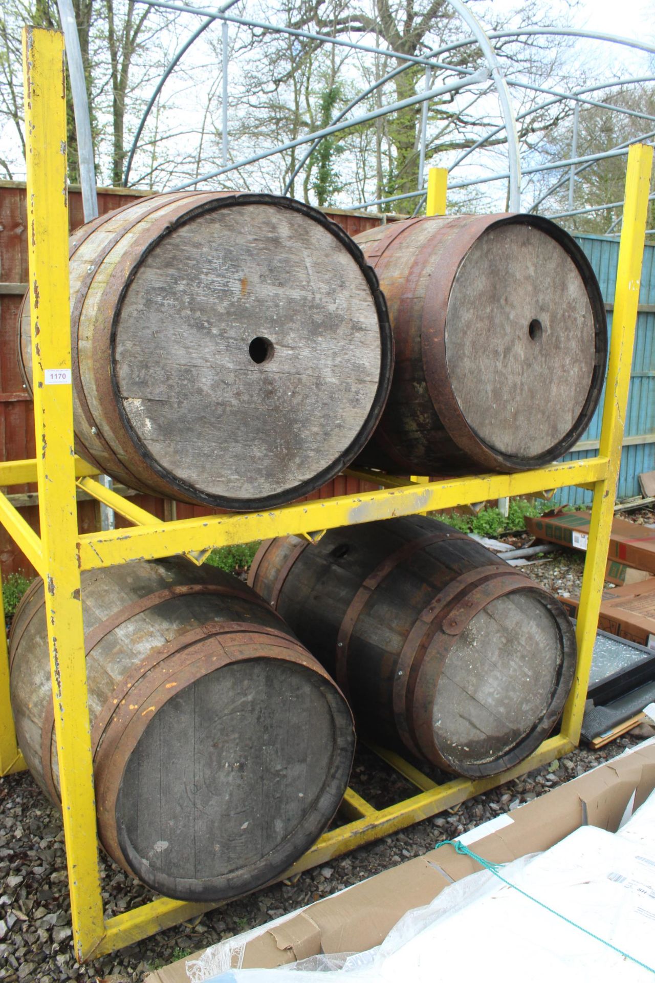 4 BARRELS ON STAND NO VAT