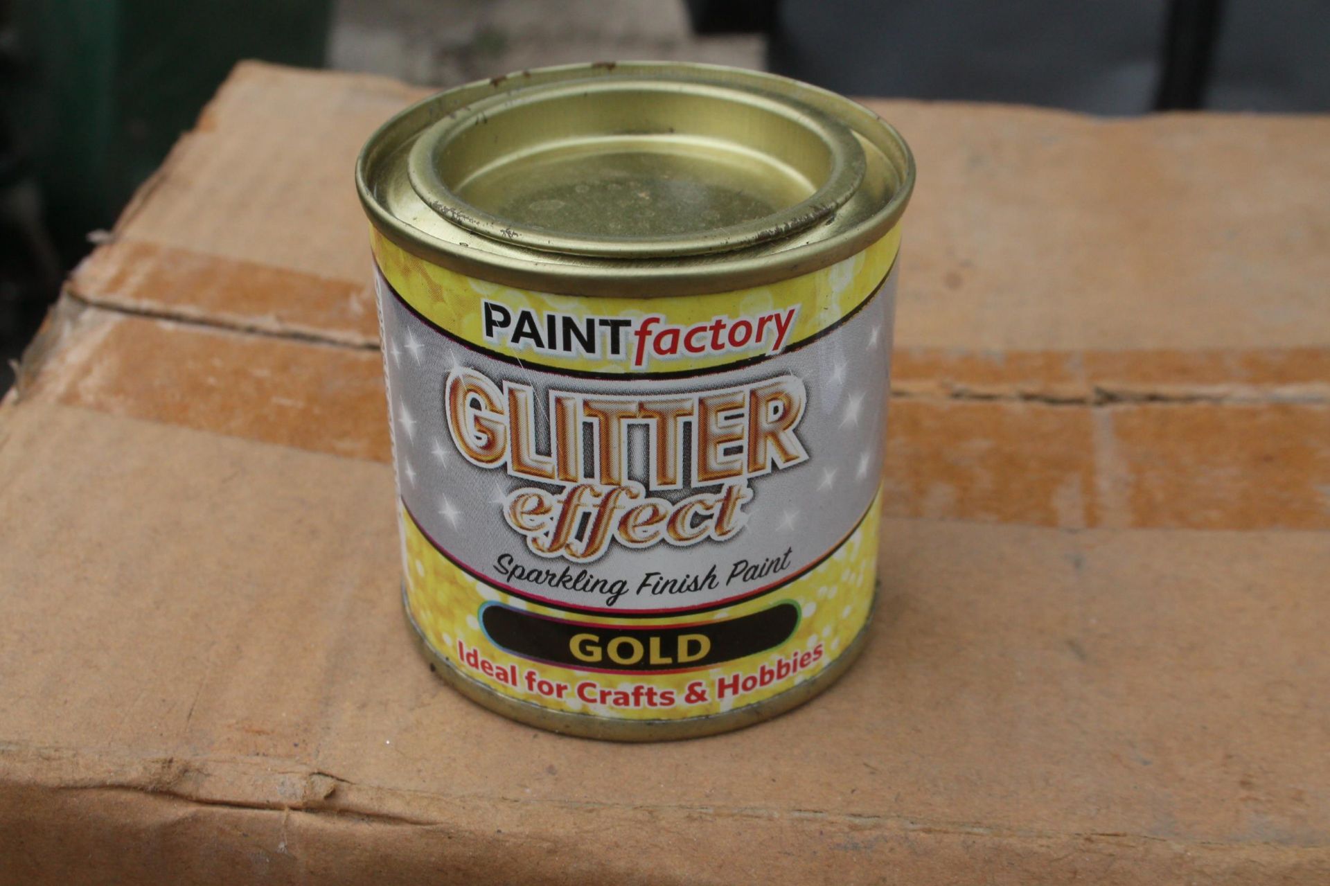 48 NEW TINS OF GOLD GLITTER PAINT NO VAT - Image 2 of 2