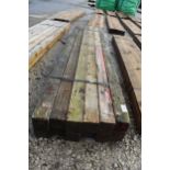 12 TIMBERS 3 X 3 AND 6 FT 6" LONG NO VAT