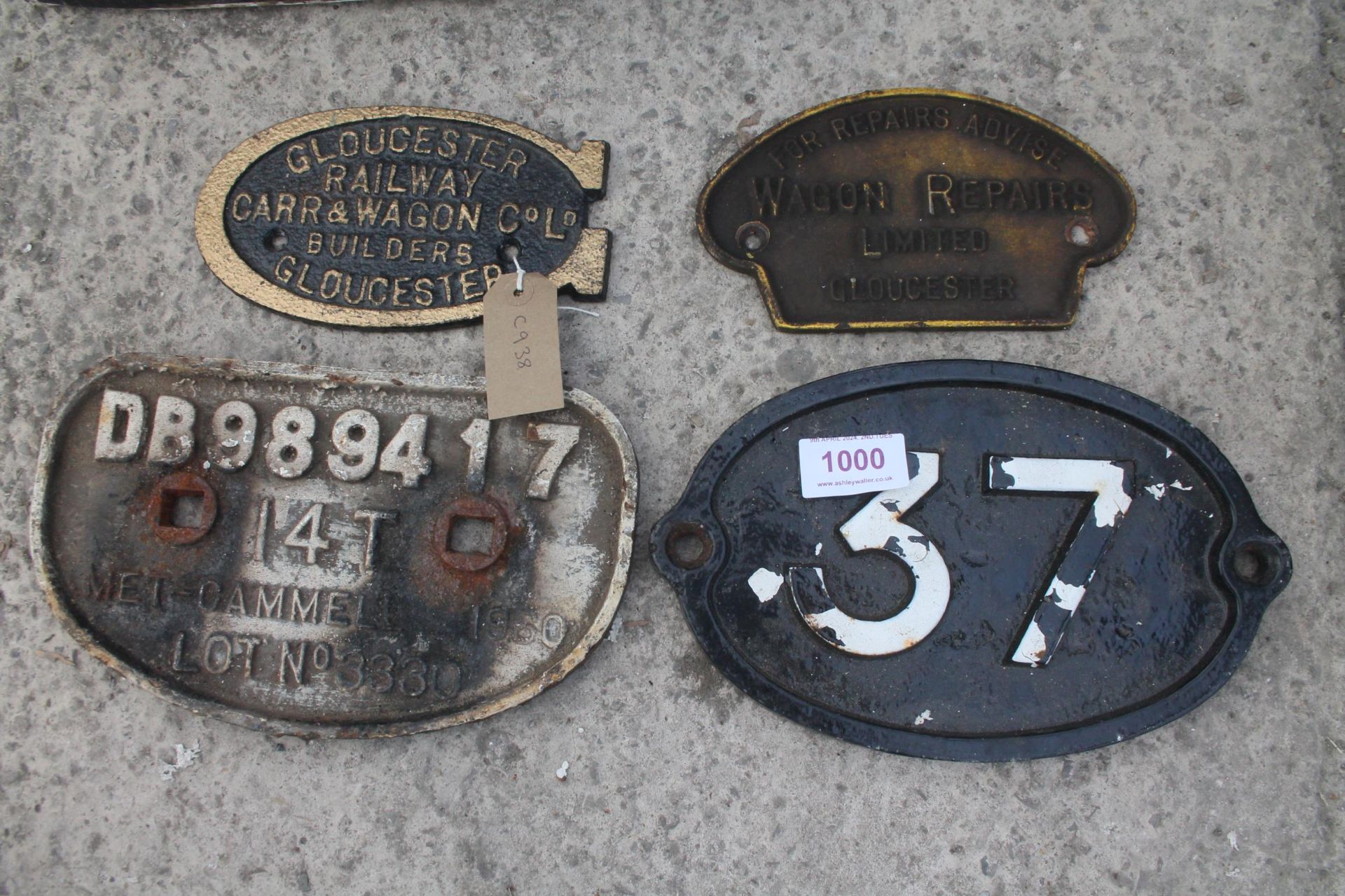 4 CAST IRON SIGNS NO VAT