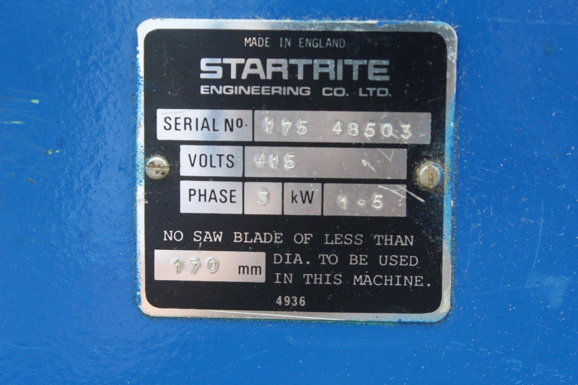 STARTRITE TABLE SAW UNTESTED NO VAT - Image 6 of 6