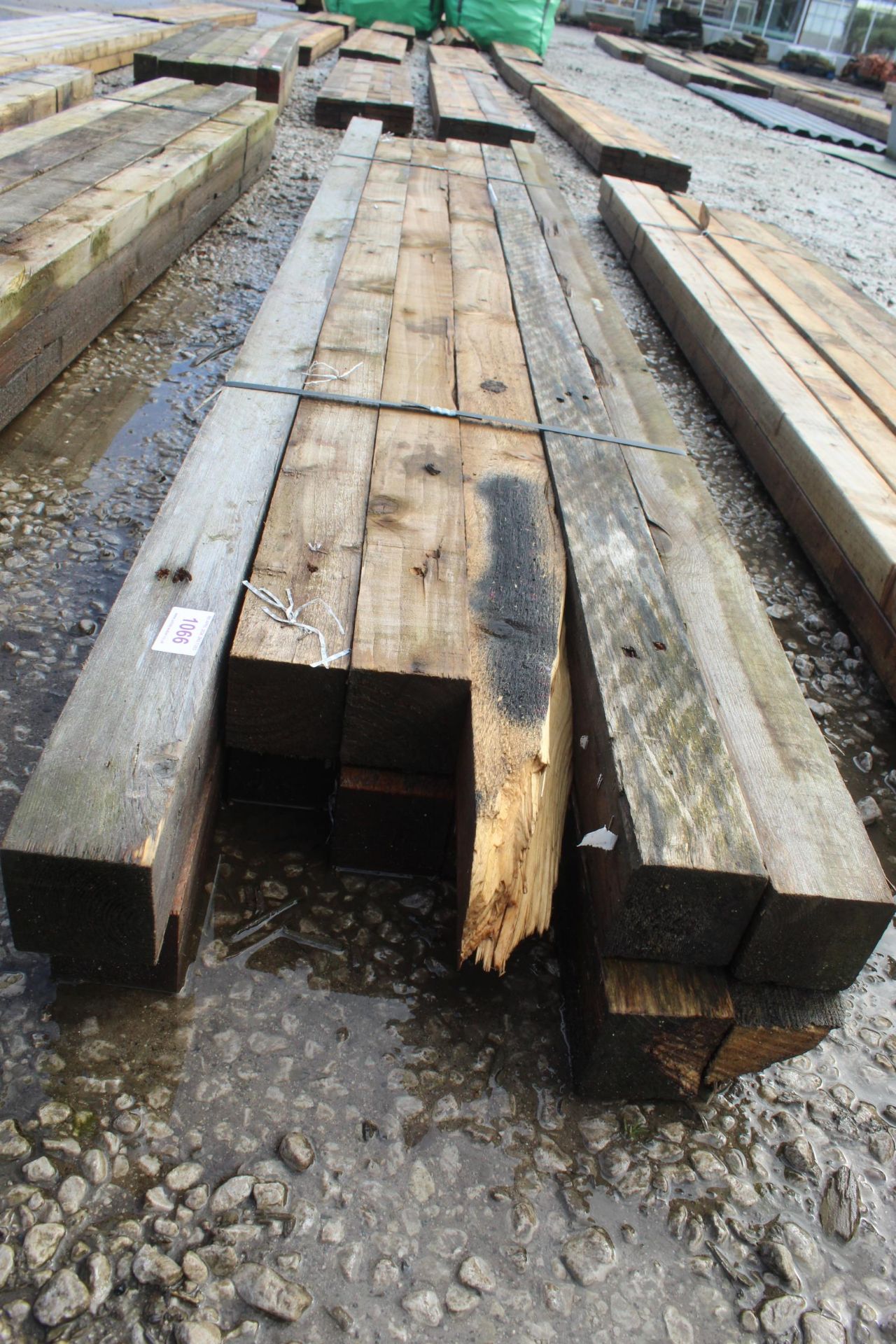 12 TIMBERS 3 X 3 AND 7 FT LONG NO VAT