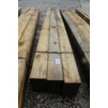 6 TIMBERS 4 X 3 AND 6'-10" LONG NO VAT