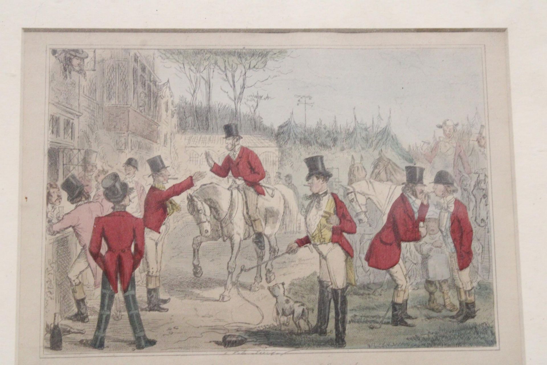 TWO COLOURED ENGRAVINGS OF HUNTSMEN - Image 4 of 5