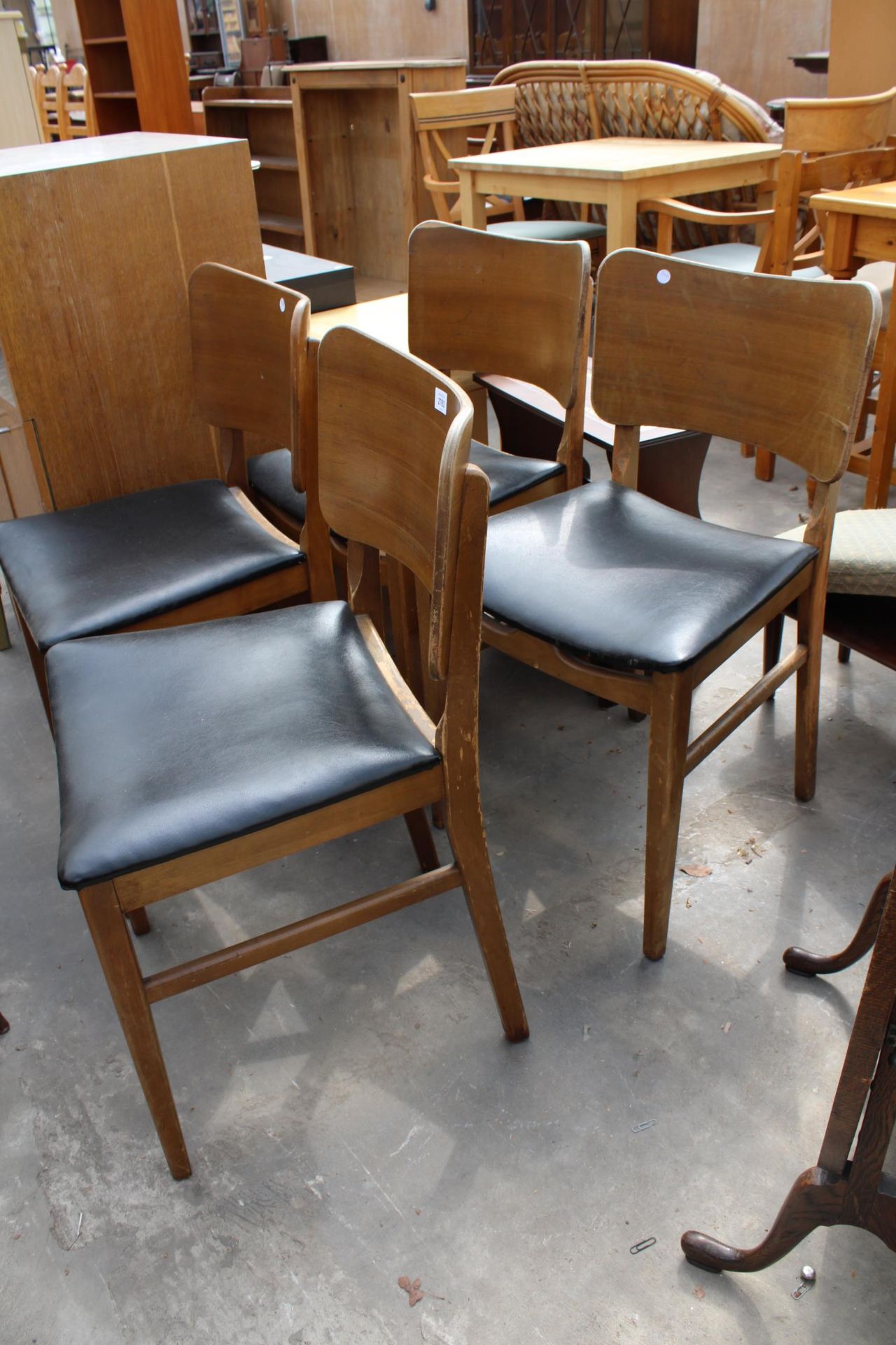 A SET OF FOUR RETRO BEAUTILITY DINING CHAIRS - Image 2 of 2