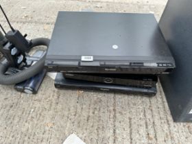 TWO PANASONIC DVD PLAYERS AND TWO FREEVIEW BOXES