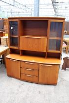 A RETRO TEAK SAKOL FURNITURE LOUNGE COCKTAIL UNIT 60" WIDE