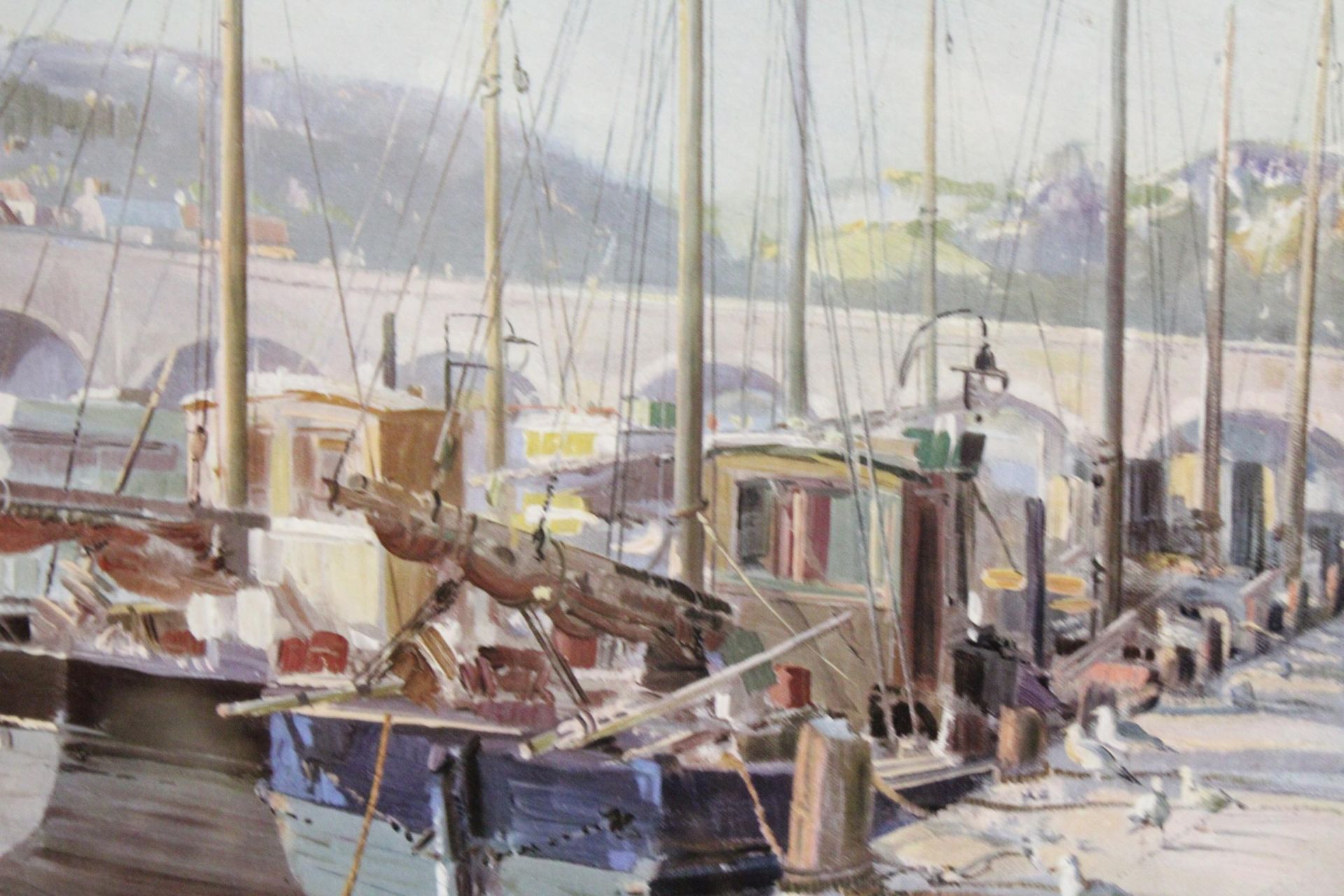 A VERNON WARD SIGNED PRINT, 'EVENING AT LOOE' - Image 2 of 5