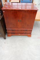 A YEW WOOD TV CABINET