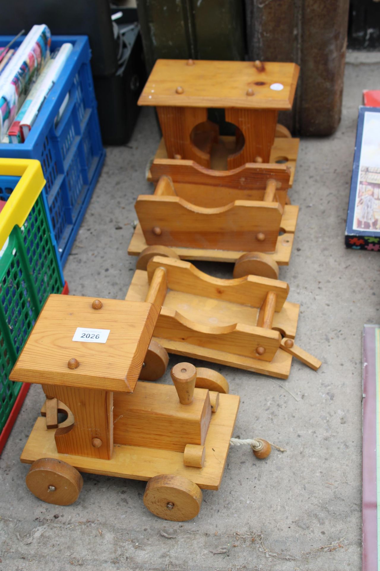 A WOODEN DISPLAY TRAIN
